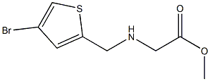 methyl 2-{[(4-bromothiophen-2-yl)methyl]amino}acetate Struktur