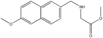 methyl 2-{[(6-methoxynaphthalen-2-yl)methyl]amino}acetate Struktur