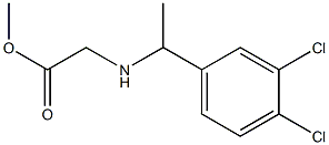 methyl 2-{[1-(3,4-dichlorophenyl)ethyl]amino}acetate Struktur