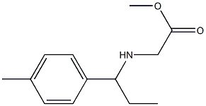 methyl 2-{[1-(4-methylphenyl)propyl]amino}acetate Struktur