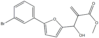 methyl 2-{[5-(3-bromophenyl)furan-2-yl](hydroxy)methyl}prop-2-enoate Struktur