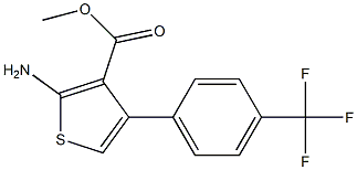 methyl 2-amino-4-[4-(trifluoromethyl)phenyl]thiophene-3-carboxylate Struktur