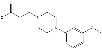 methyl 3-[4-(3-methoxyphenyl)piperazin-1-yl]propanoate Struktur