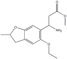 methyl 3-amino-3-(5-ethoxy-2-methyl-2,3-dihydro-1-benzofuran-6-yl)propanoate Struktur