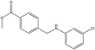 methyl 4-{[(3-chlorophenyl)amino]methyl}benzoate Struktur