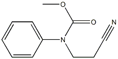 methyl N-(2-cyanoethyl)-N-phenylcarbamate Struktur