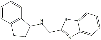 N-(1,3-benzothiazol-2-ylmethyl)-2,3-dihydro-1H-inden-1-amine Struktur