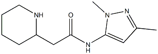 N-(1,3-dimethyl-1H-pyrazol-5-yl)-2-(piperidin-2-yl)acetamide Struktur