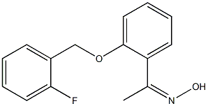 N-(1-{2-[(2-fluorophenyl)methoxy]phenyl}ethylidene)hydroxylamine Struktur