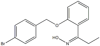 N-(1-{2-[(4-bromophenyl)methoxy]phenyl}propylidene)hydroxylamine Struktur