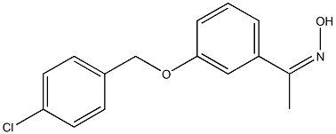 N-(1-{3-[(4-chlorophenyl)methoxy]phenyl}ethylidene)hydroxylamine Struktur