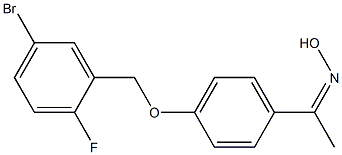 N-(1-{4-[(5-bromo-2-fluorophenyl)methoxy]phenyl}ethylidene)hydroxylamine Struktur