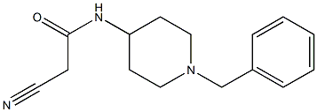 N-(1-benzylpiperidin-4-yl)-2-cyanoacetamide Struktur