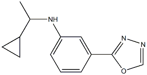 N-(1-cyclopropylethyl)-3-(1,3,4-oxadiazol-2-yl)aniline Struktur