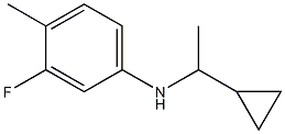 N-(1-cyclopropylethyl)-3-fluoro-4-methylaniline Struktur