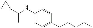 N-(1-cyclopropylethyl)-4-pentylaniline Struktur