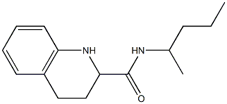 N-(1-methylbutyl)-1,2,3,4-tetrahydroquinoline-2-carboxamide Struktur