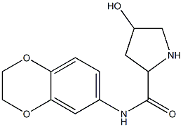 N-(2,3-dihydro-1,4-benzodioxin-6-yl)-4-hydroxypyrrolidine-2-carboxamide Struktur