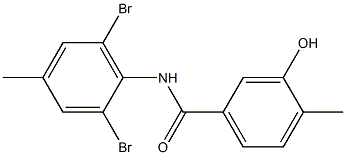 N-(2,6-dibromo-4-methylphenyl)-3-hydroxy-4-methylbenzamide Struktur