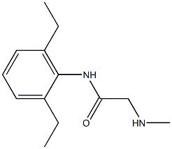 N-(2,6-diethylphenyl)-2-(methylamino)acetamide Struktur