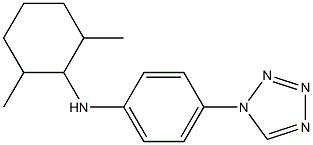 N-(2,6-dimethylcyclohexyl)-4-(1H-1,2,3,4-tetrazol-1-yl)aniline Struktur