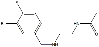 N-(2-{[(3-bromo-4-fluorophenyl)methyl]amino}ethyl)acetamide Struktur