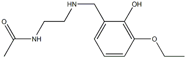 N-(2-{[(3-ethoxy-2-hydroxyphenyl)methyl]amino}ethyl)acetamide Struktur