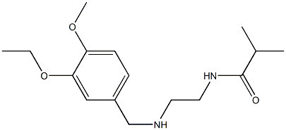 N-(2-{[(3-ethoxy-4-methoxyphenyl)methyl]amino}ethyl)-2-methylpropanamide Struktur