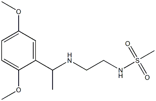 N-(2-{[1-(2,5-dimethoxyphenyl)ethyl]amino}ethyl)methanesulfonamide Struktur