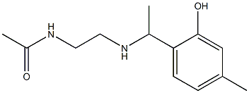 N-(2-{[1-(2-hydroxy-4-methylphenyl)ethyl]amino}ethyl)acetamide Struktur