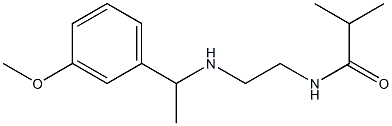 N-(2-{[1-(3-methoxyphenyl)ethyl]amino}ethyl)-2-methylpropanamide Struktur