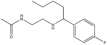 N-(2-{[1-(4-fluorophenyl)pentyl]amino}ethyl)acetamide Struktur