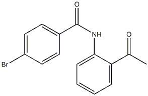 N-(2-acetylphenyl)-4-bromobenzamide Struktur