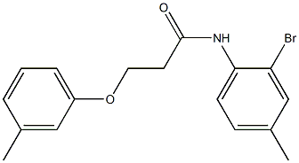 N-(2-bromo-4-methylphenyl)-3-(3-methylphenoxy)propanamide Struktur