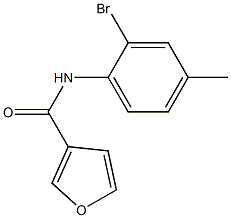 N-(2-bromo-4-methylphenyl)-3-furamide Struktur