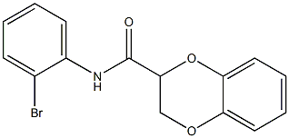 N-(2-bromophenyl)-2,3-dihydro-1,4-benzodioxine-2-carboxamide Struktur