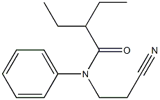 N-(2-cyanoethyl)-2-ethyl-N-phenylbutanamide Struktur