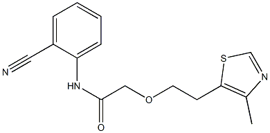 N-(2-cyanophenyl)-2-[2-(4-methyl-1,3-thiazol-5-yl)ethoxy]acetamide Struktur