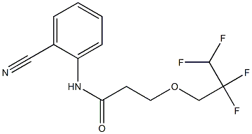 N-(2-cyanophenyl)-3-(2,2,3,3-tetrafluoropropoxy)propanamide Struktur