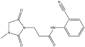 N-(2-cyanophenyl)-3-(3-methyl-2,5-dioxoimidazolidin-1-yl)propanamide Struktur