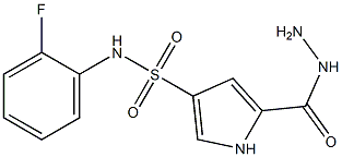 N-(2-fluorophenyl)-5-(hydrazinocarbonyl)-1H-pyrrole-3-sulfonamide Struktur