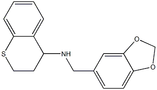 N-(2H-1,3-benzodioxol-5-ylmethyl)-3,4-dihydro-2H-1-benzothiopyran-4-amine Struktur