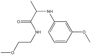 N-(2-methoxyethyl)-2-[(3-methoxyphenyl)amino]propanamide Struktur