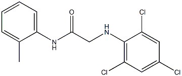 N-(2-methylphenyl)-2-[(2,4,6-trichlorophenyl)amino]acetamide Struktur