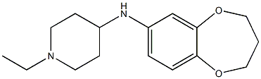 N-(3,4-dihydro-2H-1,5-benzodioxepin-7-yl)-1-ethylpiperidin-4-amine Struktur