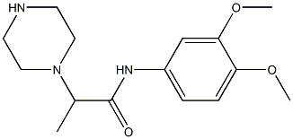 N-(3,4-dimethoxyphenyl)-2-(piperazin-1-yl)propanamide Struktur