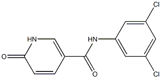 N-(3,5-dichlorophenyl)-6-oxo-1,6-dihydropyridine-3-carboxamide Struktur