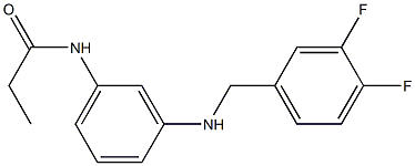 N-(3-{[(3,4-difluorophenyl)methyl]amino}phenyl)propanamide Struktur