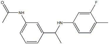 N-(3-{1-[(3-fluoro-4-methylphenyl)amino]ethyl}phenyl)acetamide Struktur