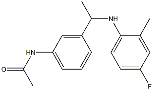 N-(3-{1-[(4-fluoro-2-methylphenyl)amino]ethyl}phenyl)acetamide Struktur